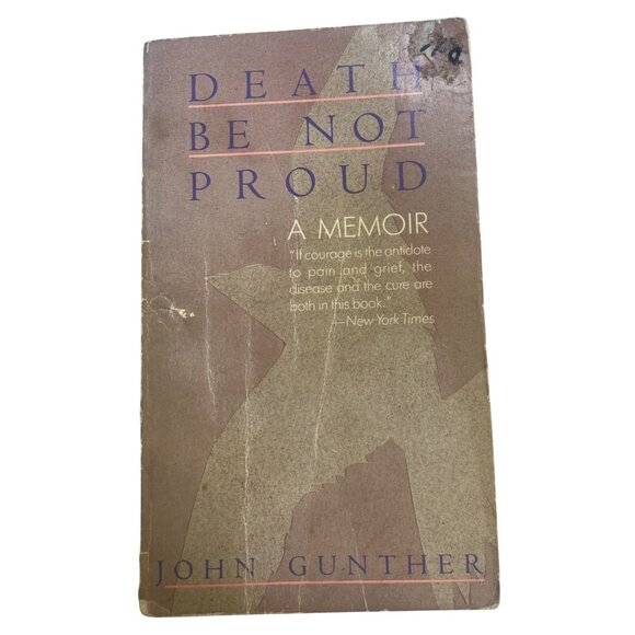 Death Be Not Proud By John Gunther Paperback Memoir 1993 Harper Perennial Librar - Picture 1 of 5